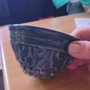 Anthropology Scalloped Blue Serveware Bowl for Dining